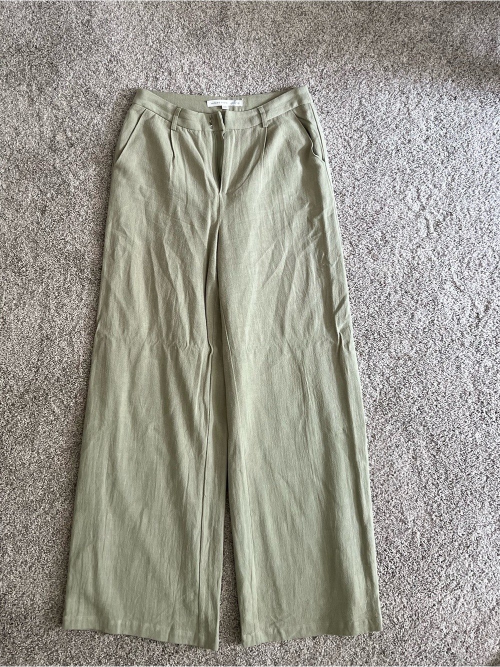 Altar'd State Olive Wide-Leg Chinos